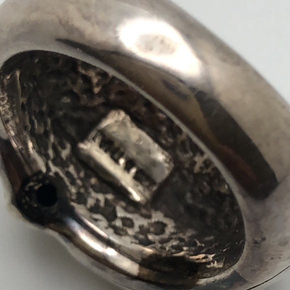 VTG Handcrafted Sterling Silver Swirling Dramatic Design Domed Thailand Ring - Picture 6 of 7